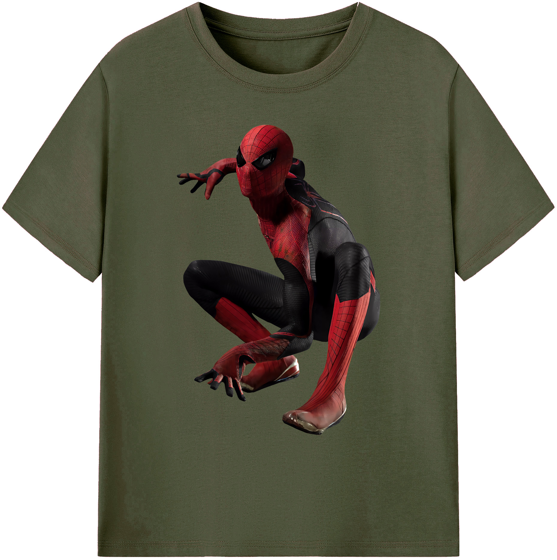 （画像用） Spider Man スパイダーマン 綿100％ メンズ半袖Tシャツ｜肌触りやわらか＆通気性